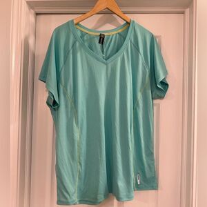 RBX Turquoise Blue Performance Short Sleeve Active Tee size 2X